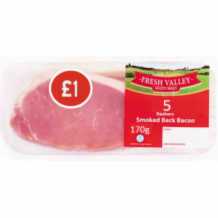 Fresh Valley Smoked Bacon Rashers 1x170g