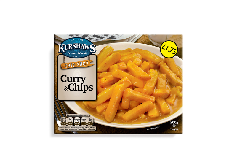 Kershaws Curry & Chip UNIT 6x500g . Packed 2 units to a case.Unit Weight: 3.00 Kilos.