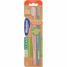 Wisdom Eco Clean Med Twin T/brush 6x2's