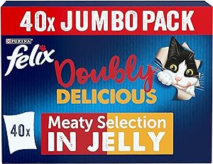 Felix Agail Doubly Delicious Meaty Sel Pouch 4x100g