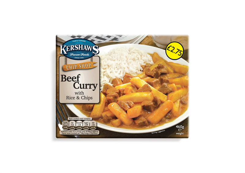 Kershaws Beef Curry UNIT 6x460g . Packed 2 units to a case.Unit Weight: 2.52 Kilos.