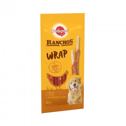 Pedigree Ranchos Wrap Dog Treats Chicken 12x40g