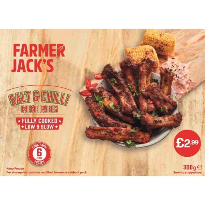 Farmer Jacks Salt Pepper&chilli Mini Ribs 1x300g