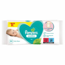 Pampers Sensitive Baby Wipes 12x52's