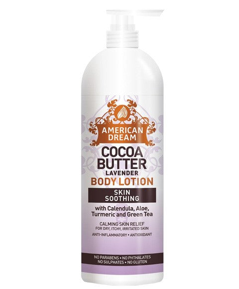 COCOA BUTTER LAVENDER BODY LOTION 473 ml Skin Moisturizing Asetena Pa
