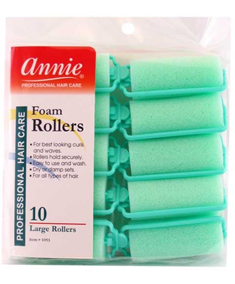 ANNIE FOAM ROLLERS GREEN Large Kids Hair Accessories Asetena Pa