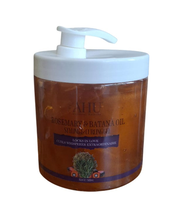 AHU ROSEMARY AND BATANA OIL STYLING CURLING GEL 500 ml Hair Styling Asetena Pa
