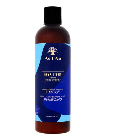 AS I AM DRY AND ITCHY SCALP CARE OLIVE AND TEA TREE OIL SHAMPOO 355ml Shampoo Asetena Pa