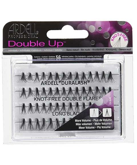 ARDELL DOUBLE UP KNOT FREE DOUBLE FLARES LASHES LONG BLACK Eye Makeup Asetena Pa
