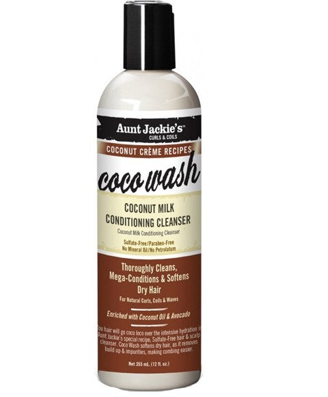 AUNT JACKIES COCO WASH COCONUT MILK CONDITIONING CLEANSER 355 ml Treatments Asetena Pa