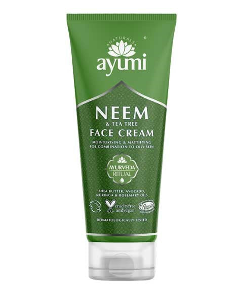 AYUMI NATURALS NEEM AND TEA TREE FACE CREAM 100 ml Skin Moisturizing Asetena Pa