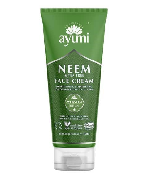 AYUMI NATURALS NEEM AND TEA TREE FACE CREAM 100 ml Skin Moisturizing Asetena Pa
