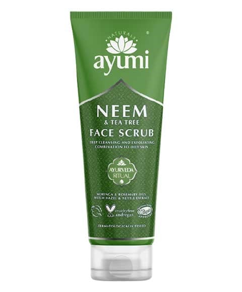 AYUMI NATURALS NEEM AND TEA TREE FACE SCRUB 125 ml Skin Wash Asetena Pa