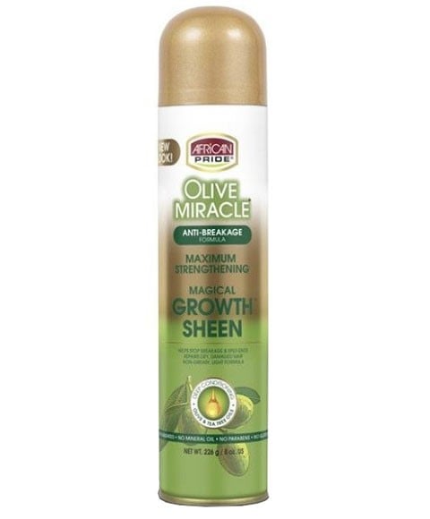 OLIVE MIRACLE ANTI BREAKAGE FORMULA MAXIMUM STRENGTHENING GROWTH SHEEN 226 g (Pack of 2) Sprays, Serums and Oils Asetena Pa