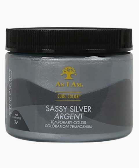 AS I AM CURL COLOR SASSY SILVER TEMPORARY COLOR 182 g Hair Color Asetena Pa