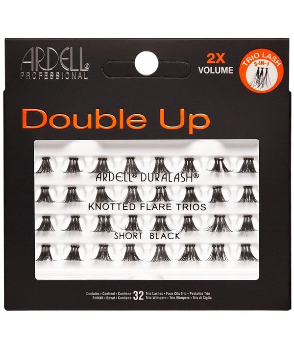ARDELL DOUBLE UP 3 IN 1 SHORT KNOTTED TRIO LASH Color Black Eye Makeup Asetena Pa