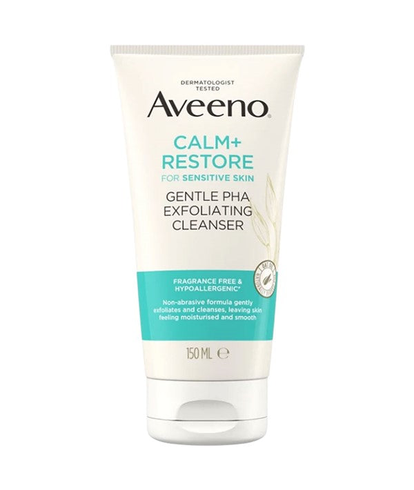 AVEENO CALM RESTORE GENTLE PHA EXFOLIATING CLEANSER 150 ml Skin Wash Asetena Pa