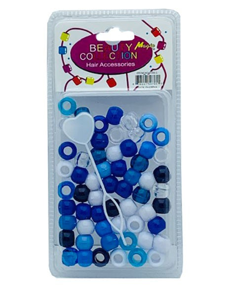 BEAUTY COLLECTION MAGIC HAIR BEADS 70BLU Large Pack Kids Hair Accessories Asetena Pa