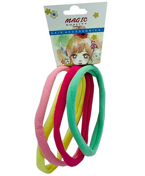 MAGIC QUALITY HAIR ELASTIC BANDS ASSORTED LT15AST LONG Color mixed Kids Hair Accessories Asetena Pa