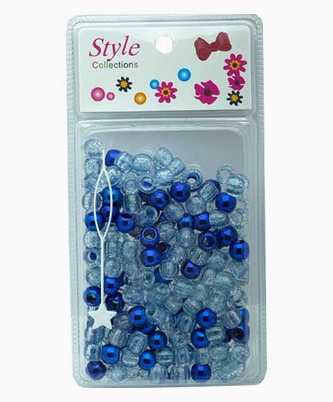 STYLE COLLECTION HAIR BEADS BD008 BLUE Large Kids Hair Accessories Asetena Pa