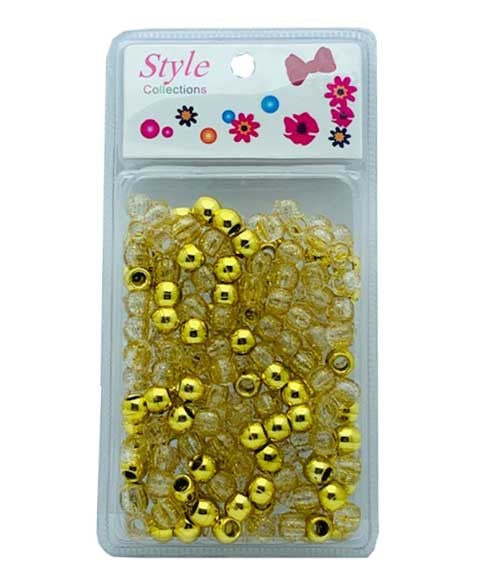 STYLE COLLECTION HAIR BEADS BD008 GOLD Large Kids Hair Accessories Asetena Pa