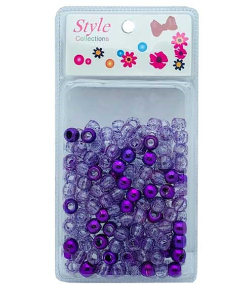 STYLE COLLECTION HAIR BEADS BD008 PURPLE Salon Accessories Asetena Pa
