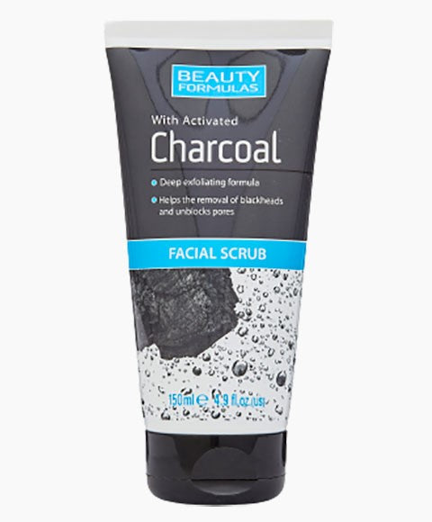 BEAUTY FORMULAS WITH ACTIVATED CHARCOAL FACIAL SCRUB 150 ml Skin Wash Asetena Pa