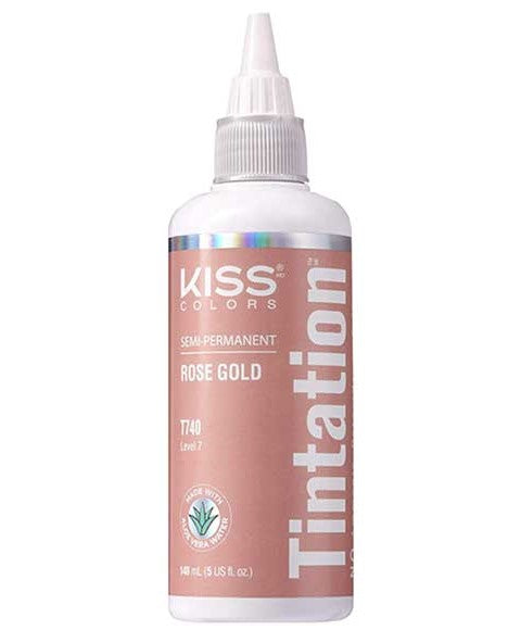 KISS COLORS TINTATION SEMI PERMANENT ROSE GOLD T740 148 ml Hair Color Asetena Pa