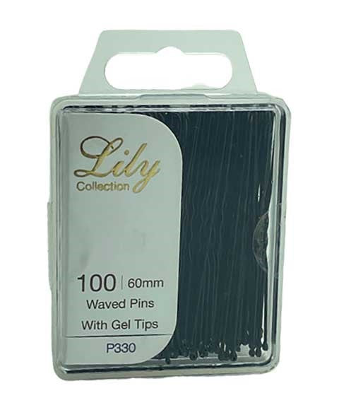 LILY COLLECTION WAVED HAIR PINS P330 60 mmx100 pcs Color Black Kids Hair Accessories Asetena Pa