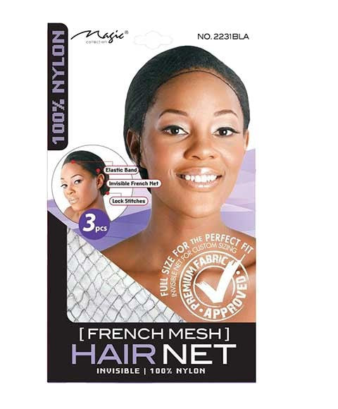 MAGIC COLLECTION RESPONSE FRENCH MESH HAIR NETS Color 2231 Durags and Caps Asetena Pa