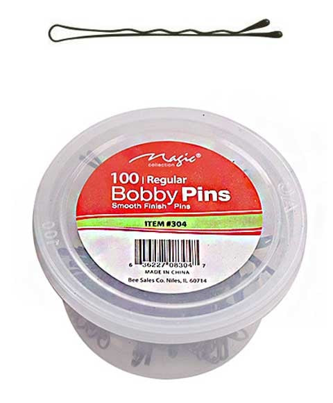 MAGIC COLLECTION BOBBY PINS 304 100 pcs Color Black Kids Hair Accessories Asetena Pa