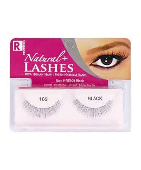 RESPONSE NATURAL PLUS LASHES 109 Color Black Eye Makeup Asetena Pa