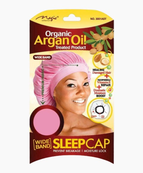 MAGIC COLLECTION ORGANIC ARGAN OIL SLEEP CAP 3001 ASSORTED Wide Band Durags and Caps Asetena Pa