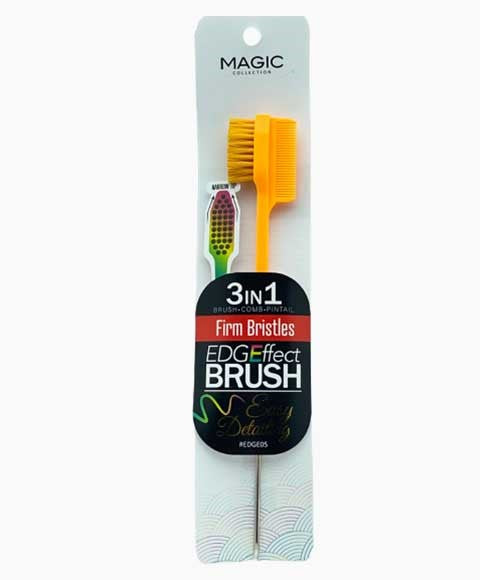 MAGIC COLLECTION 3 IN 1 EDGE EFFECT BRUSH FIRM BRISTLES EDGE05 Color Assorted Kids Hair Accessories Asetena Pa