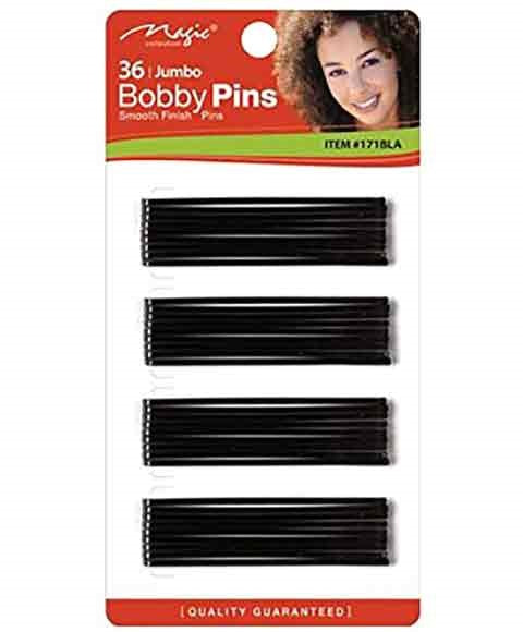 MAGIC COLLECTION BOBBY PINS JUMBO 171BLA 36 Jumbo Pins Kids Hair Accessories Asetena Pa
