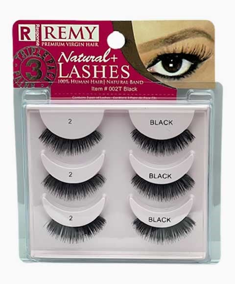 RESPONSE REMY NATURAL PLUS LASHES 2 Color Black Eye Makeup Asetena Pa