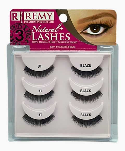 RESPONSE REMY NATURAL PLUS LASHES 3T 3T Color Black Eye Makeup Asetena Pa
