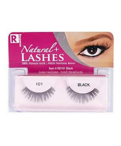 RESPONSE NATURAL PLUS LASHES 101 Color Black Eye Makeup Asetena Pa