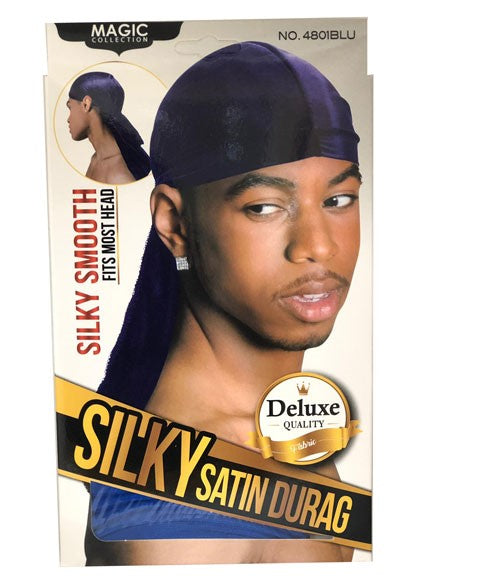 MAGIC COLLECTION SILKY SATIN DURAG 4801BLU Color Blue Durags and Caps Asetena Pa