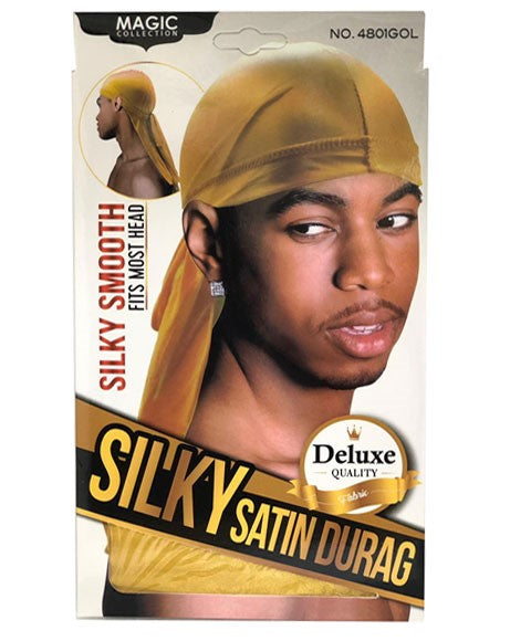 MAGIC COLLECTION SILKY SATIN DURAG 4801GOL Color Gold Durags and Caps Asetena Pa
