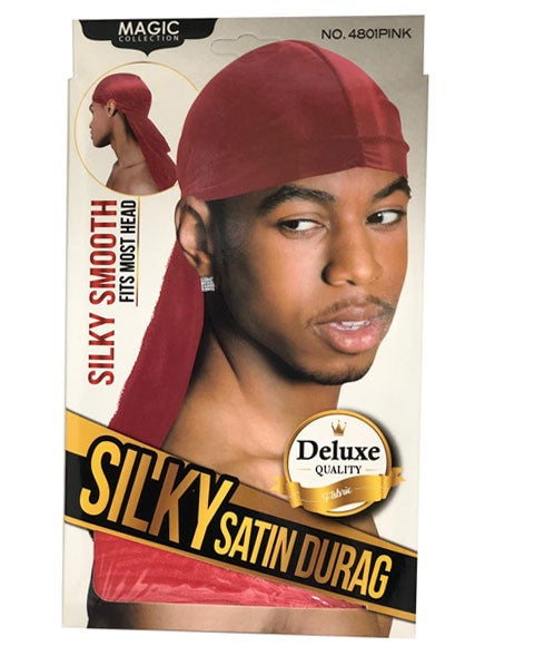 MAGIC COLLECTION SILKY SATIN DURAG 4801PINK Color Pink Durags and Caps Asetena Pa