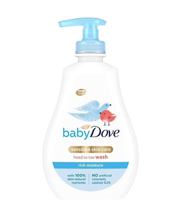 BABY DOVE SENSITIVE SKIN CARE RICH MOISTURE HEAD TO TOE WASH 400 ml Kids Skincare Asetena Pa