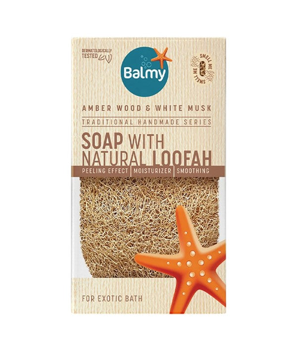 AMBER WOODS AND WHITE MUSK SOAP WITH NATURAL LOOFAH 125 g Body Care Asetena Pa