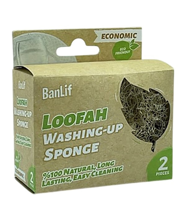 BANLIF LOOFAH WASHING UP SPONGE 2 Pieces Health And safety Asetena Pa