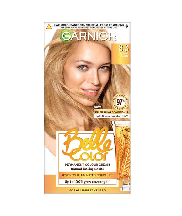 BELLE COLOR CREME PERMANENT 8.3 NATURAL COPPER Hair Color Asetena Pa