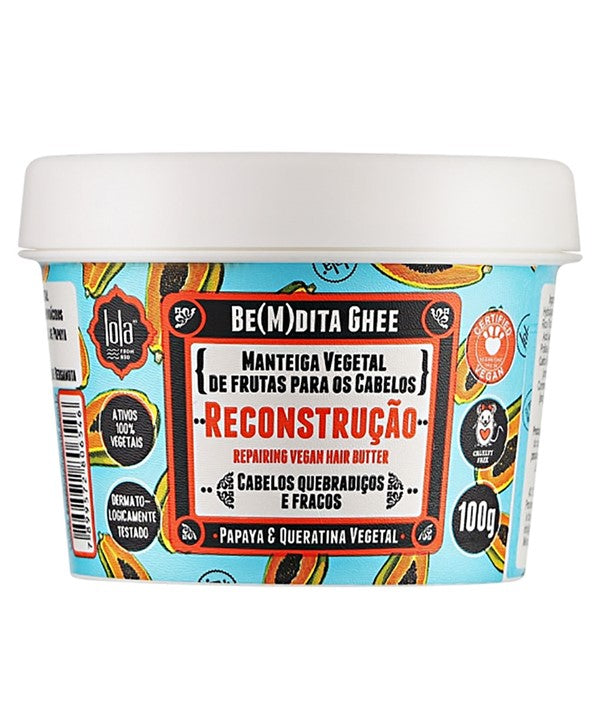 BEMDITA GHEE PAPAYA AND QUERATINA VEGETAL REPAIRING VEGAN HAIR BUTTER 100 g Treatments Asetena Pa