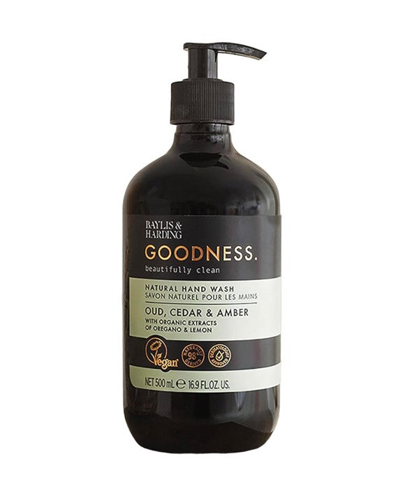 GOODNESS OUD CEDAR AND AMBER NATURAL HAND WASH 500 ml Body Care Asetena Pa