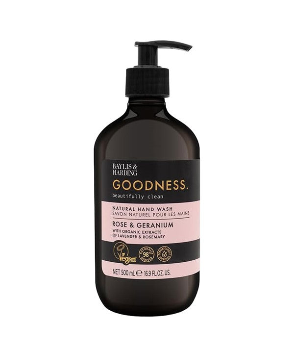 GOODNESS ROSE AND GERANIUM NATURAL HAND WASH 500 ml Body Care Asetena Pa