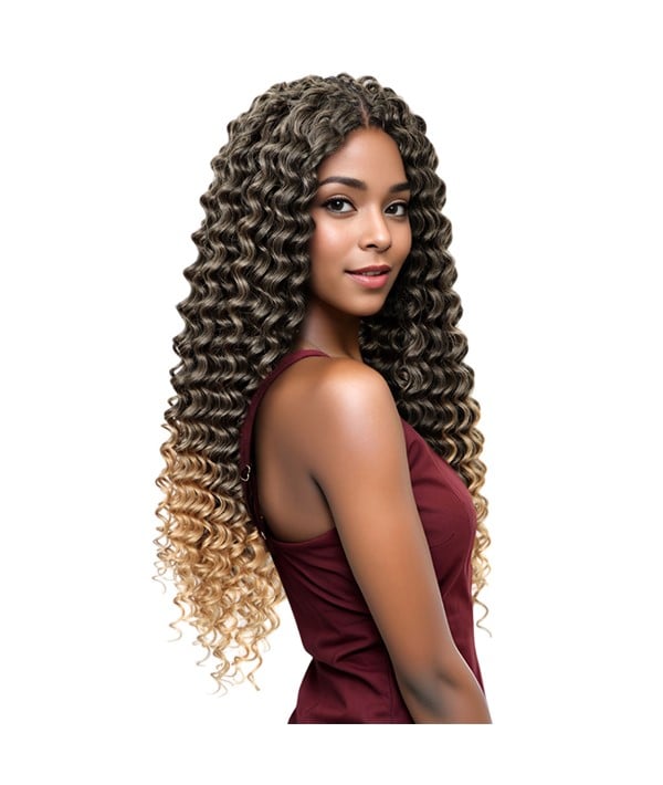BOHO CARIBBEAN PRE STRETCHED DEEP TWIST BUNDLE BRAIDS 22" Color OET1B/30 Hair for Braid Extensions Asetena Pa