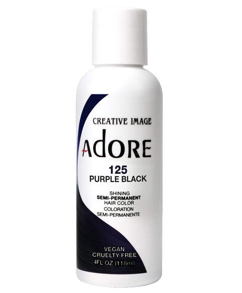 ADORE SHINING SEMI PERMANENT HAIR COLOR PURPLE BLACK 118 ml Hair Color Asetena Pa